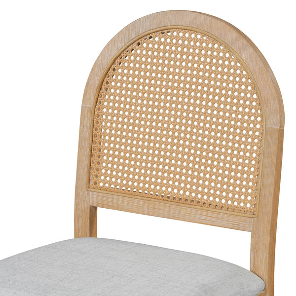 Kiloos Round Dining Table and 4 T-Shape Upholstered Chairs Se