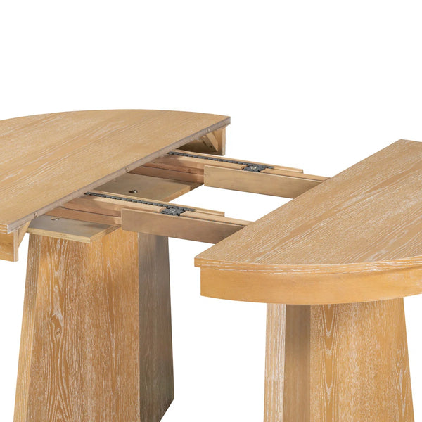 Kiloos Round Dining Table and 4 T-Shape Upholstered Chairs Se