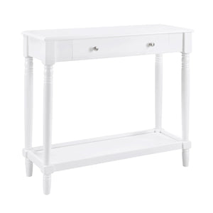No-Tools Assembly Entryway Console Table with 1 Drawer and Lower Shelf for Hallway & Living Room  Wooden Bazar