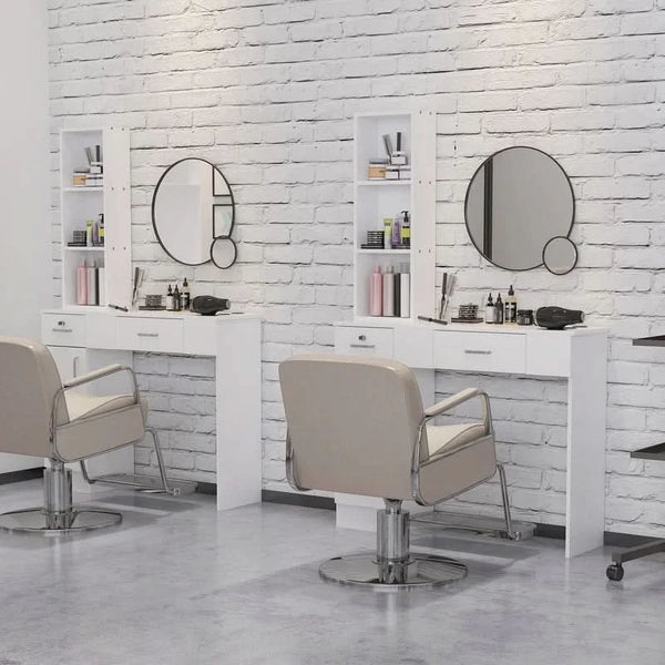 Profesor Makeup Vanity Salon Stations for Hair Stylist Locking Wall Mo