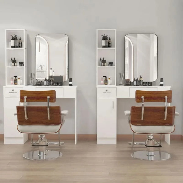Profesor Makeup Vanity Salon Stations for Hair Stylist Locking Wall Mo