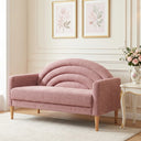 Upholstered Loveseat Wooden Bazar