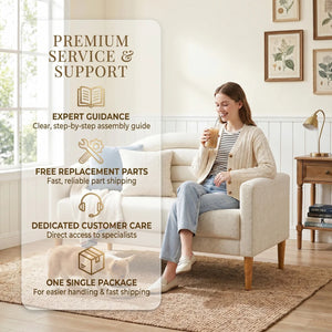 Upholstered Loveseat Wooden Bazar