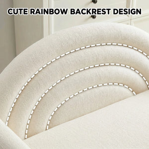 Upholstered Loveseat Wooden Bazar