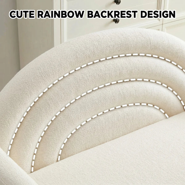 Upholstered Loveseat Wooden Bazar