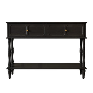 Mid-Century Modern Console Table with 2 Drawers for Entryway & Living Room  Wooden Bazar