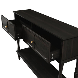 Mid-Century Modern Console Table with 2 Drawers for Entryway & Living Room  Wooden Bazar