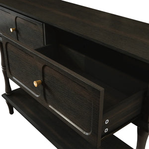 Mid-Century Modern Console Table with 2 Drawers for Entryway & Living Room  Wooden Bazar