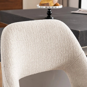 Mid-Century Modern Armless Upholstered Counter Stool (Set of 2)  Wooden Bazar