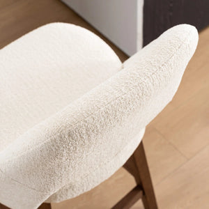 Mid-Century Modern Armless Upholstered Counter Stool (Set of 2)  Wooden Bazar