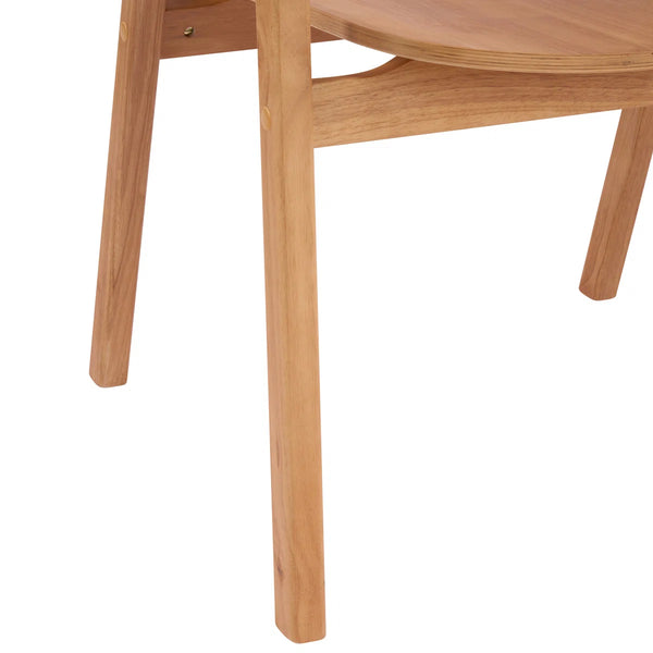 Mid-Century Modern Rubberwood Dining Chairs with Cane Back and Armrests  Wooden Bazar