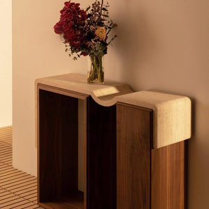 Mid-Century Modern Solid Wood Console Table for Entryway, Hallway & Living Room  Wooden Bazar