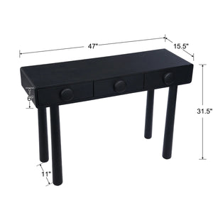 Mid-Century Modern Console Table with Solid Wood Legs for Entryway & Living Room  Wooden Bazar