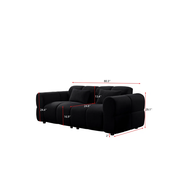 Jaksi Upholstered Sofa - Wooden Bazar