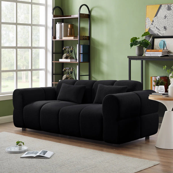 Jaksi Upholstered Sofa - Wooden Bazar