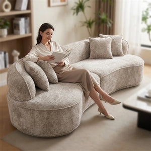 Modern Curved Oversized Sofa, Comfortable Fold-out Sofa Bed, Suitable For Living Rooms And Apartments