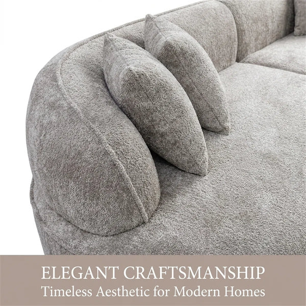 Modern Curved Oversized Sofa, Comfortable Fold-out Sofa Bed, Suitable For Living Rooms And Apartments
