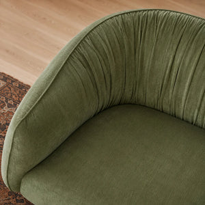 Hitong Organic Modern Curved Sectional Sofa in Green - Wooden bazar