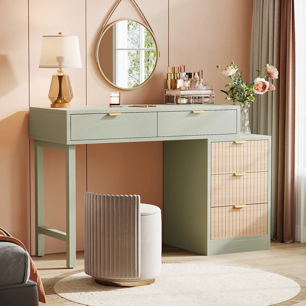 Modern Makeup Vanity Table  Wooden Bazar