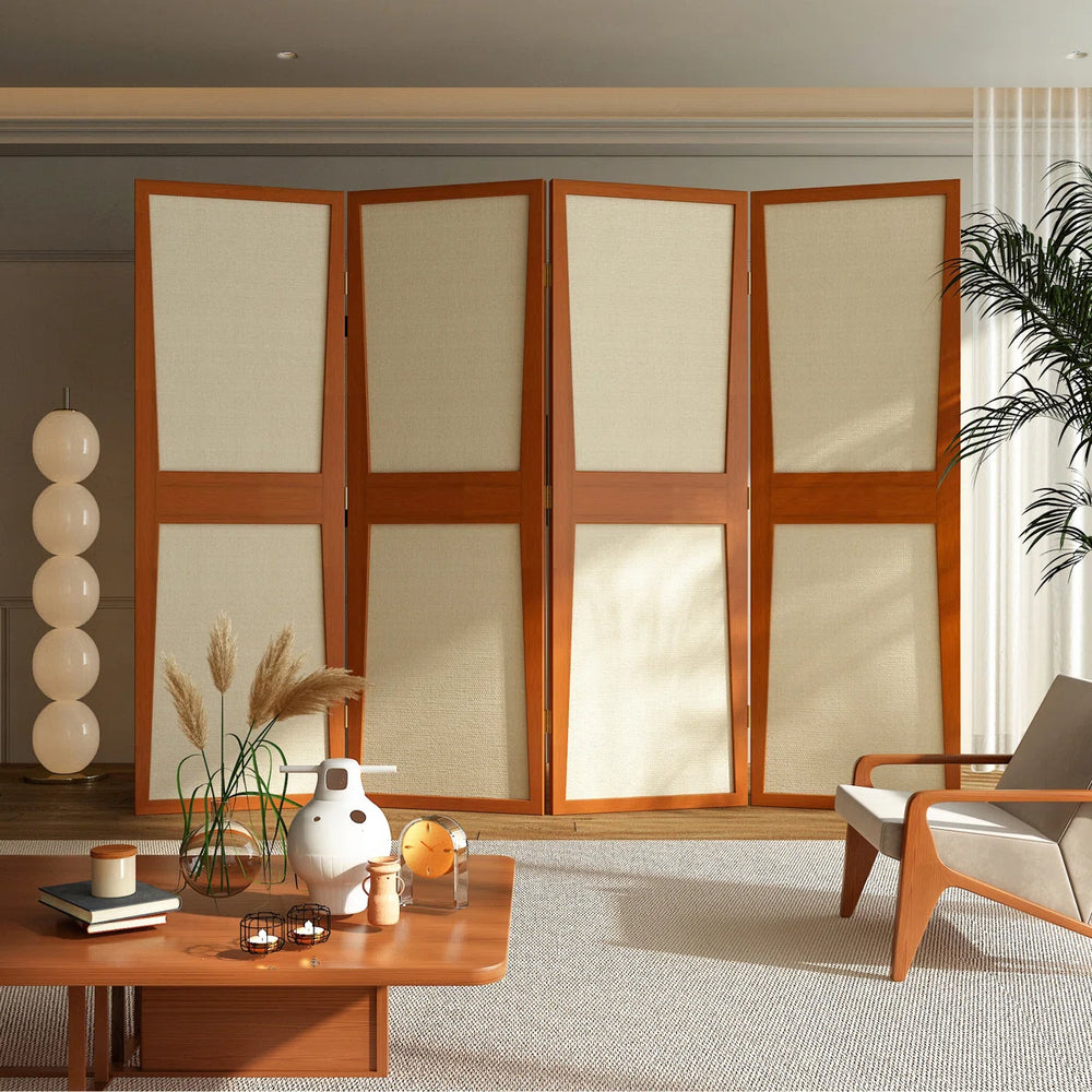 **Modern Minimalist Wooden Room Divider Screen**  Wooden Bazar