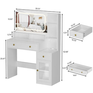 Modern Vanity Desk with Mirror Makeup Dressing Table for Bedroom  Wooden Bazar