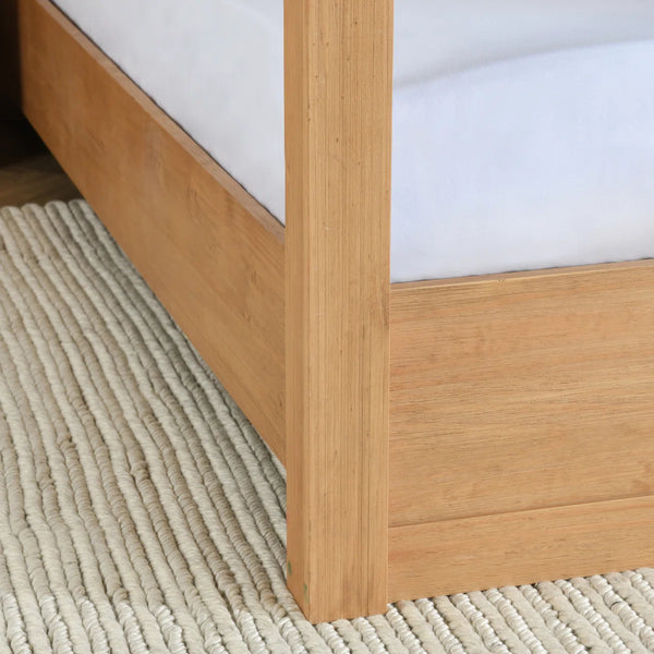 Cannon Solid Wood Canopy Bed - Wooden bazar