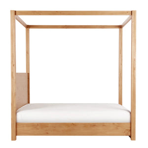 Cannon Solid Wood Canopy Bed - Wooden bazar