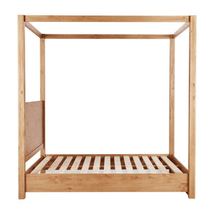 Cannon Solid Wood Canopy Bed - Wooden bazar