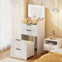 Morico Flip-Top Vanity Set with LED Mirror  Wooden Bazar