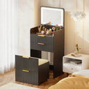 Morico Flip-Top Vanity Set with LED Mirror  Wooden Bazar