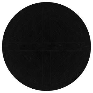 Hevvy Black Round 60-inch Pedestal Base Dining Table - Wooden Bazar