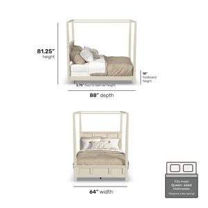 Mosqueda Canopy Bed - Wooden Bazar