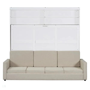 Murphy Bed Wall Bed With Sofa, Bed Frame - Wooden Bazar