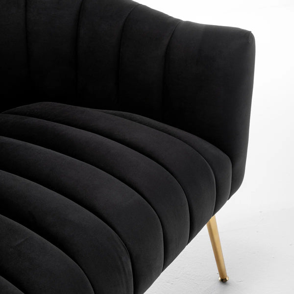 Velvet Loveseat  Wooden Bazar