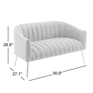 Velvet Loveseat  Wooden Bazar