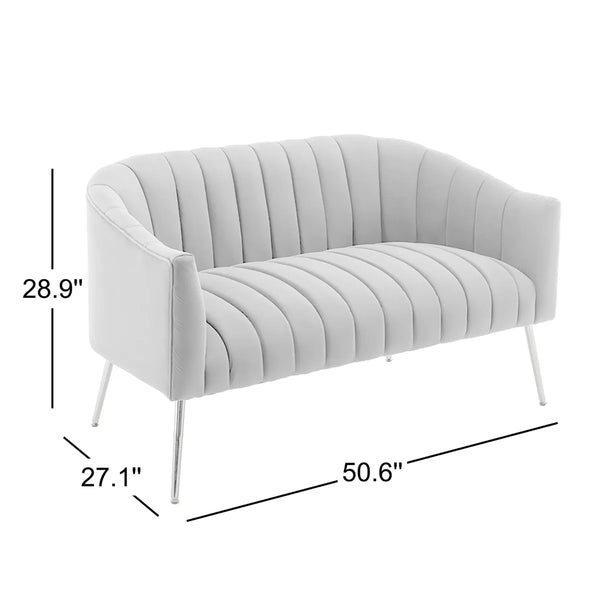 Velvet Loveseat  Wooden Bazar