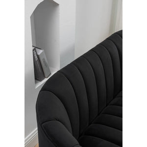 Velvet Loveseat  Wooden Bazar