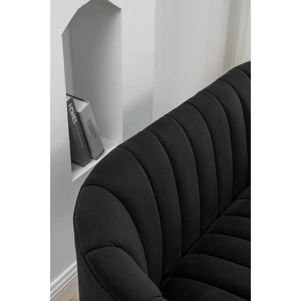 Velvet Loveseat  Wooden Bazar