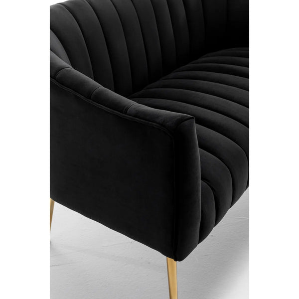 Velvet Loveseat  Wooden Bazar