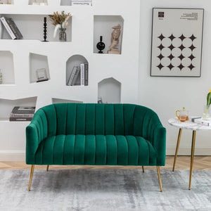 Velvet Loveseat  Wooden Bazar