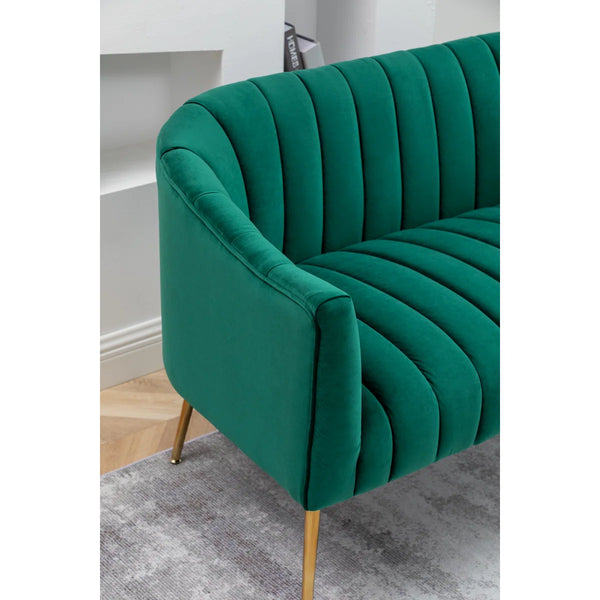 Velvet Loveseat  Wooden Bazar