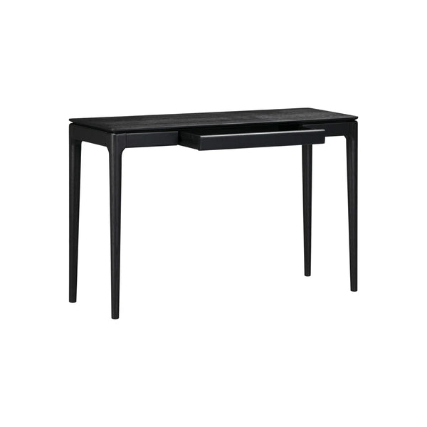 NTC Mingle 47-Inch Solid Wood Console Table with Hidden Drawer, Dark Walnut Finish  Wooden Bazar
