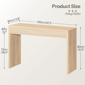 Nooriyah Narrow Console Table for Hallway, Entryway & Foyer  Wooden Bazar