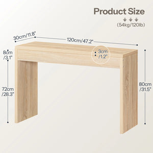 Nooriyah Narrow Console Table for Hallway, Entryway & Foyer  Wooden Bazar