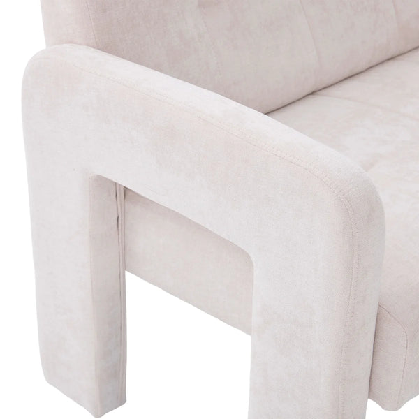 Nordic Modern Double Armchair Living Room & Bedroom Compact Upholstered Sofa Leisure Sofa Comfortable Seating With Dual Armrescan Be Paired With A Single Chair  Wooden Bazar
