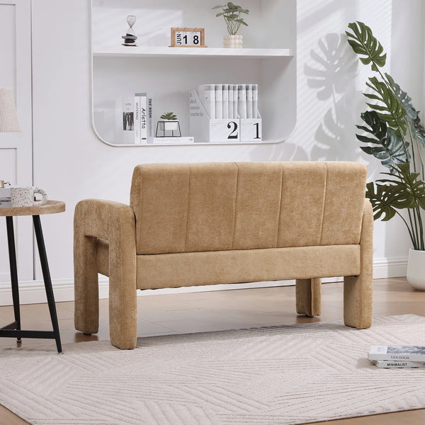 Nordic Modern Double Armchair Living Room & Bedroom Compact Upholstered Sofa Leisure Sofa Comfortable Seating With Dual Armrescan Be Paired With A Single Chair  Wooden Bazar