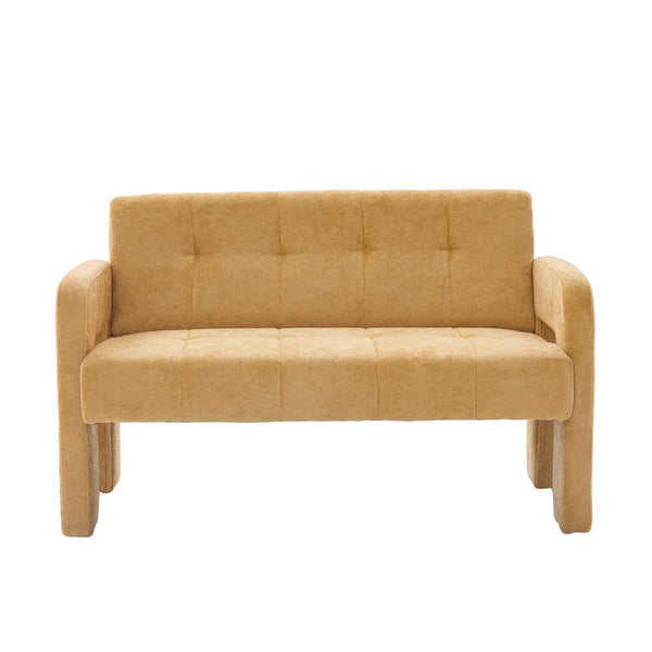 Nordic Modern Double Armchair Living Room & Bedroom Compact Upholstered Sofa Leisure Sofa Comfortable Seating With Dual Armrescan Be Paired With A Single Chair  Wooden Bazar