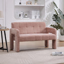 Nordic Modern Double Armchair Living Room & Bedroom Compact Upholstered Sofa Leisure Sofa Comfortable Seating With Dual Armrescan Be Paired With A Single Chair  Wooden Bazar