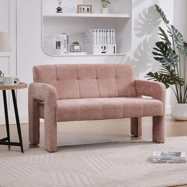 Nordic Modern Double Armchair Living Room & Bedroom Compact Upholstered Sofa Leisure Sofa Comfortable Seating With Dual Armrescan Be Paired With A Single Chair  Wooden Bazar