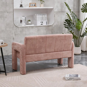 Nordic Modern Double Armchair Living Room & Bedroom Compact Upholstered Sofa Leisure Sofa Comfortable Seating With Dual Armrescan Be Paired With A Single Chair  Wooden Bazar
